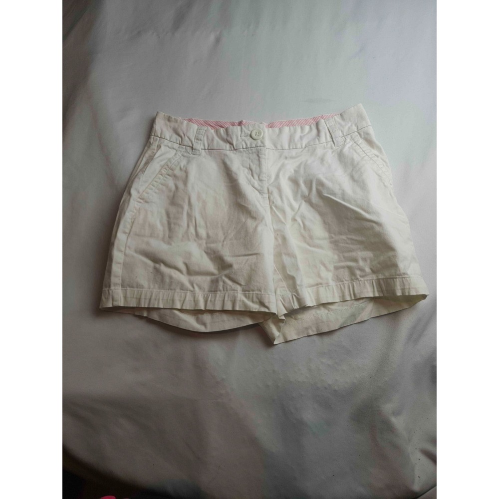 Crown & Ivy Shorts Womens Size 2 White Twill Casual Preppy Summer Chinos Utility